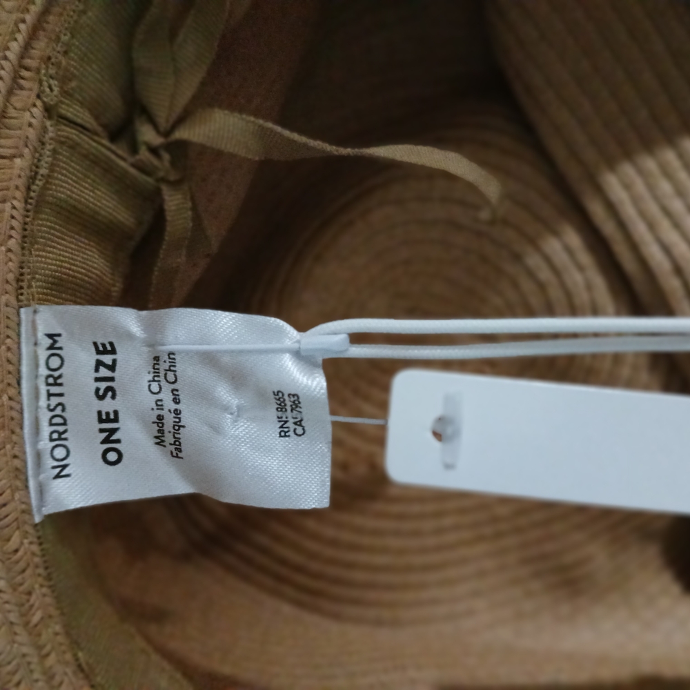 Nordstrom Tan Straw Hat Elegant Accessories - Picture 3 of 3